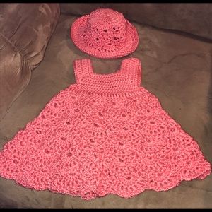 Toddler Dress & Bonnet