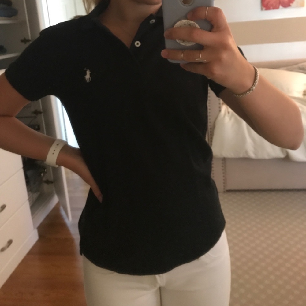 ralph lauren classic fit black polo