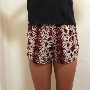 NWOT Brandy Melville Rose Patterned Shorts
