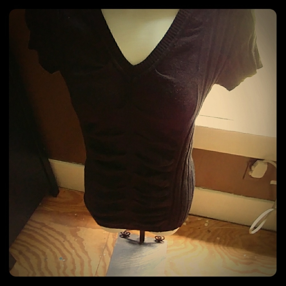V-neck long shirt