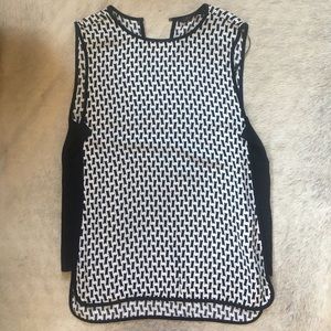 Zara black and white check tank