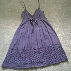 Sweet Sexy Deep Purple Bow Babydoll Dress
