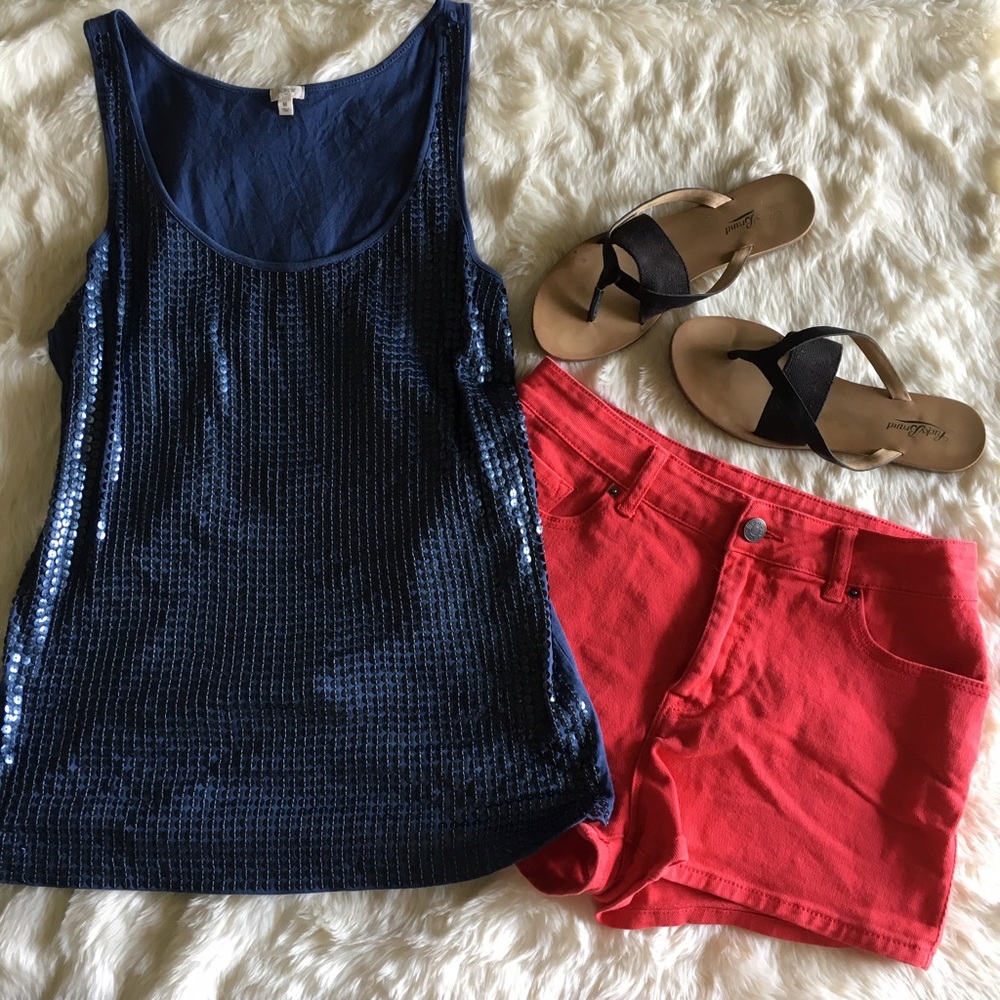 💎J. Crew Blue Sequin Tank Top💎