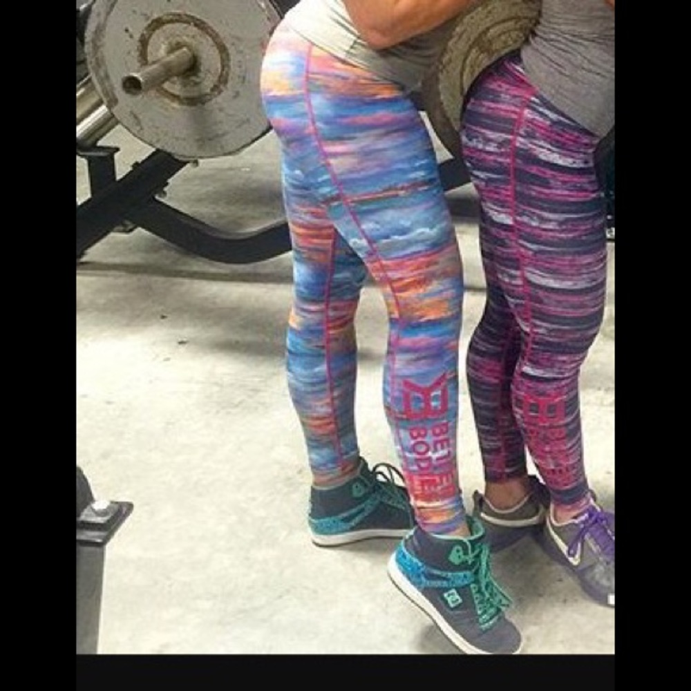 ISO Better Bodies Striped Tights Leggings
