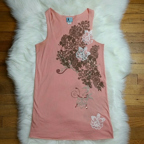 Anthropologie Tops - Anthro Damsel Floral Embroidered Tank