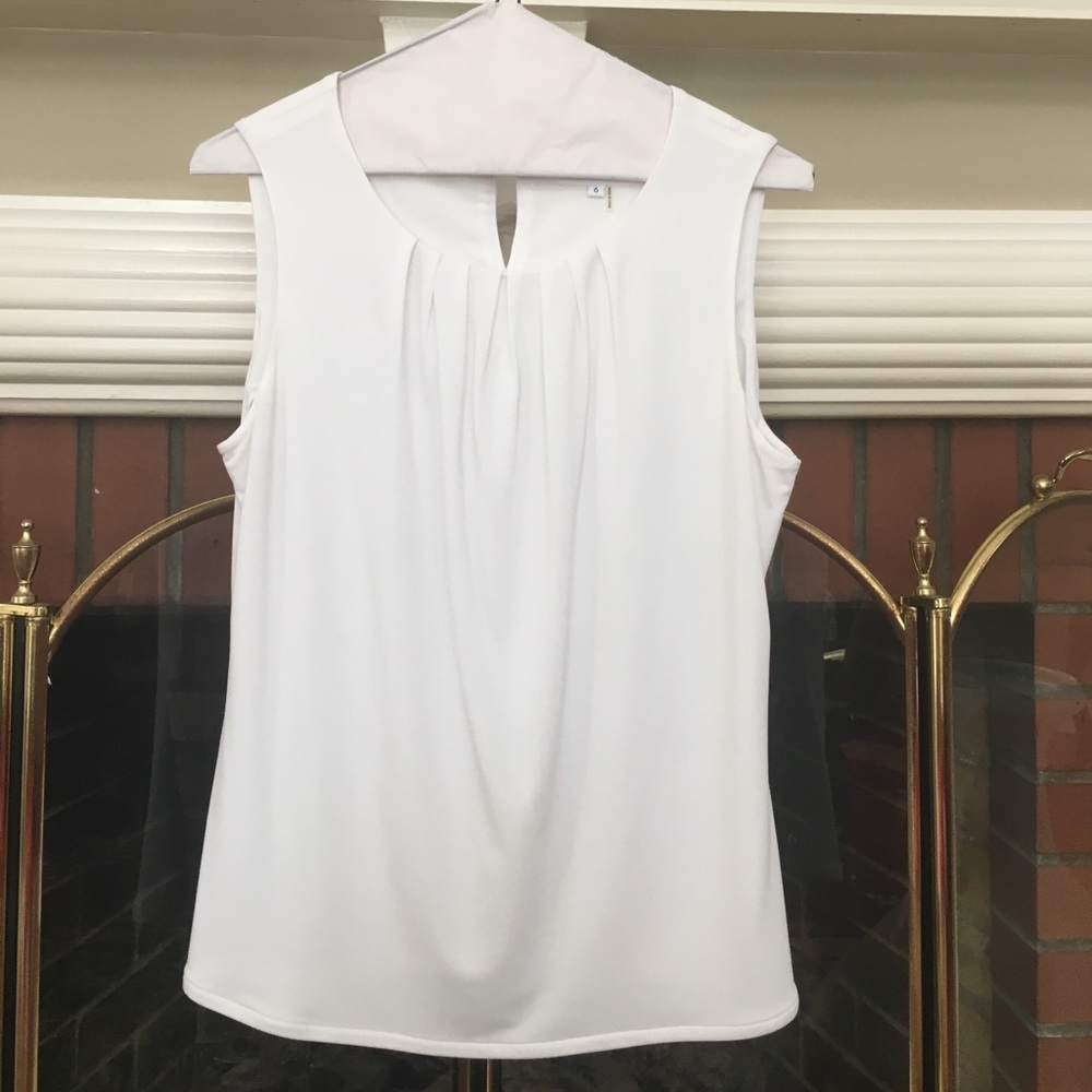 Calvin Klein stretchy white sleeveless top