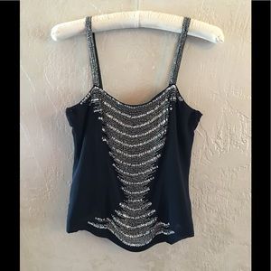 Gorgeous Silk & Rhinestone sparkle top..