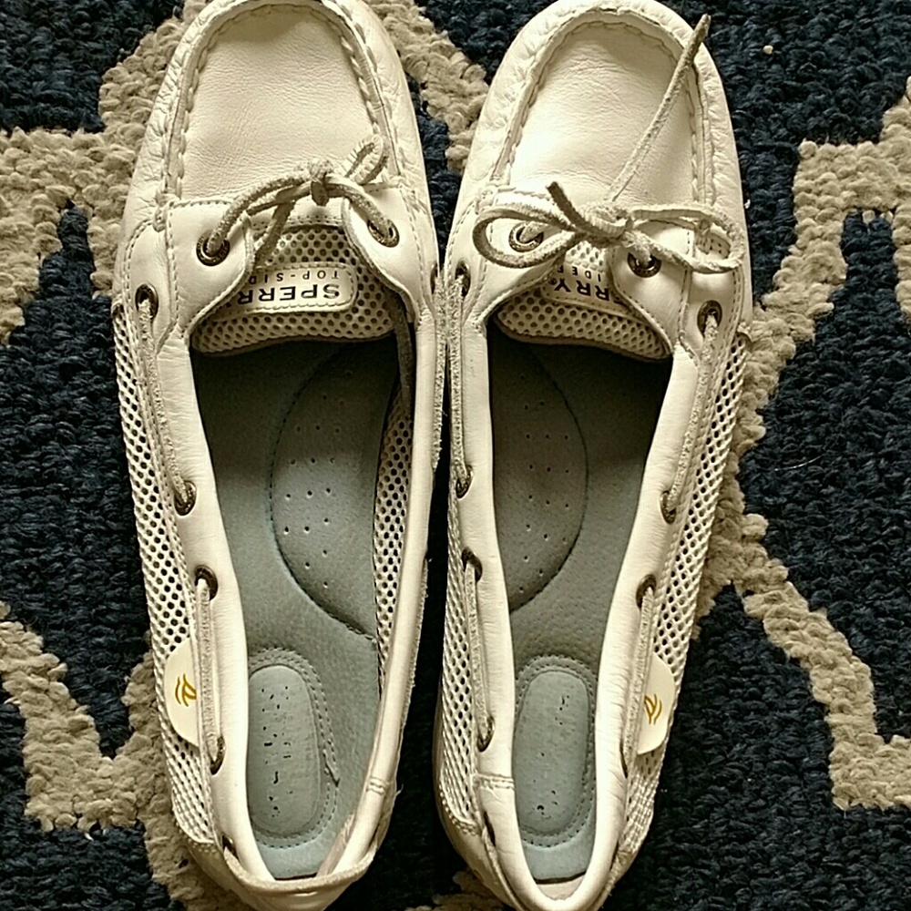 Sperry Top Siders white boat shoe