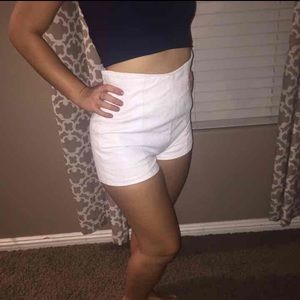 Michael Hoban white leather pants