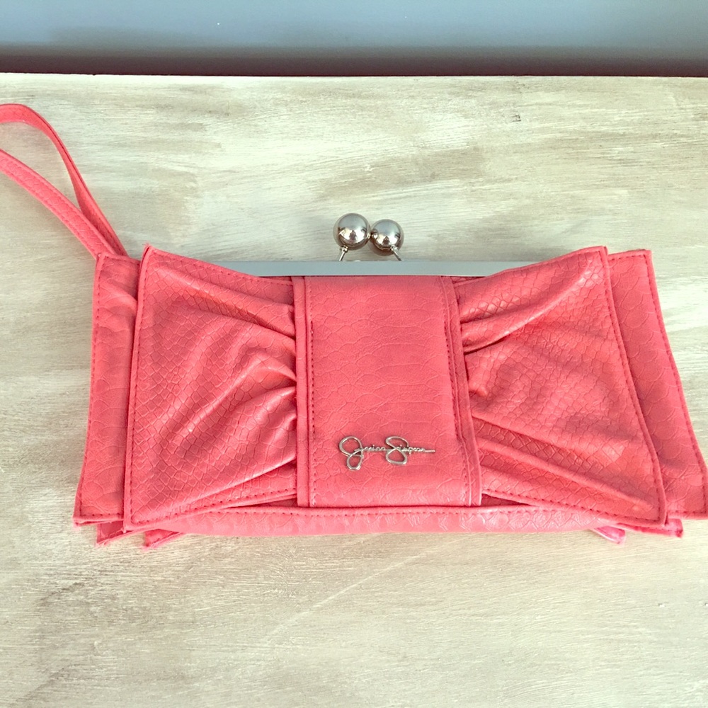 Jessica Simpson Coral Clutch with wrist