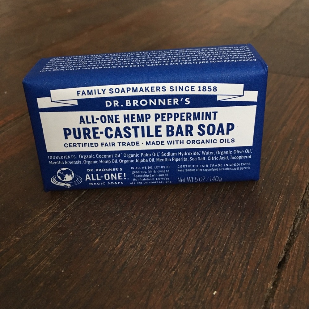 Dr. Bronner's peppermint castile soap