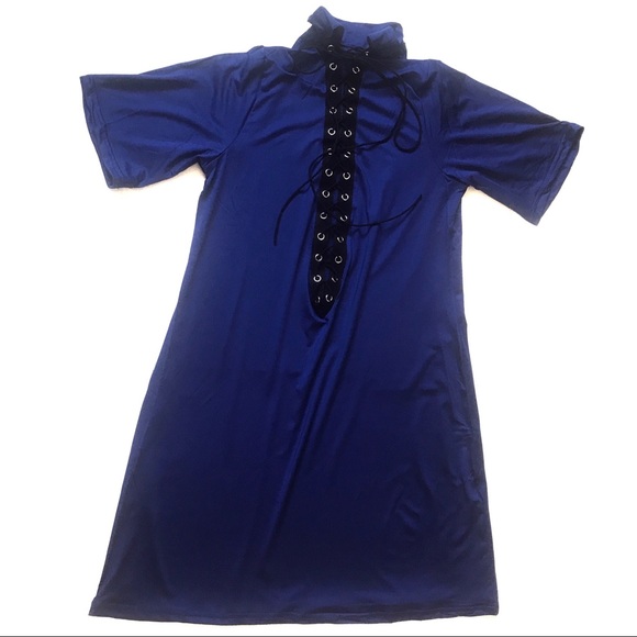 Sexy Blue Mini Dress - Picture 2 of 4