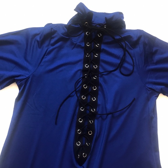 Sexy Blue Mini Dress - Picture 3 of 4