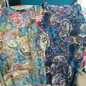 2 almost famous lace tank tops