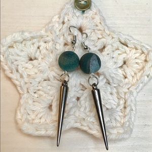 Beaded/spiked earrings