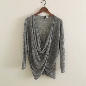 Infinity wrap front sweater. Like new!