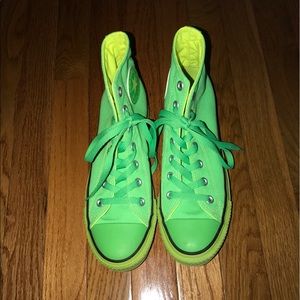 Lime Green High Top Converse