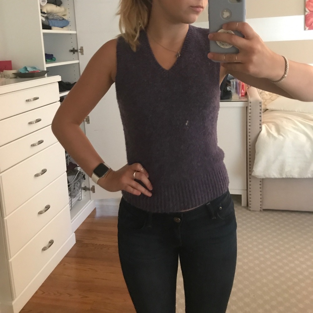 purple sweater vest never worn