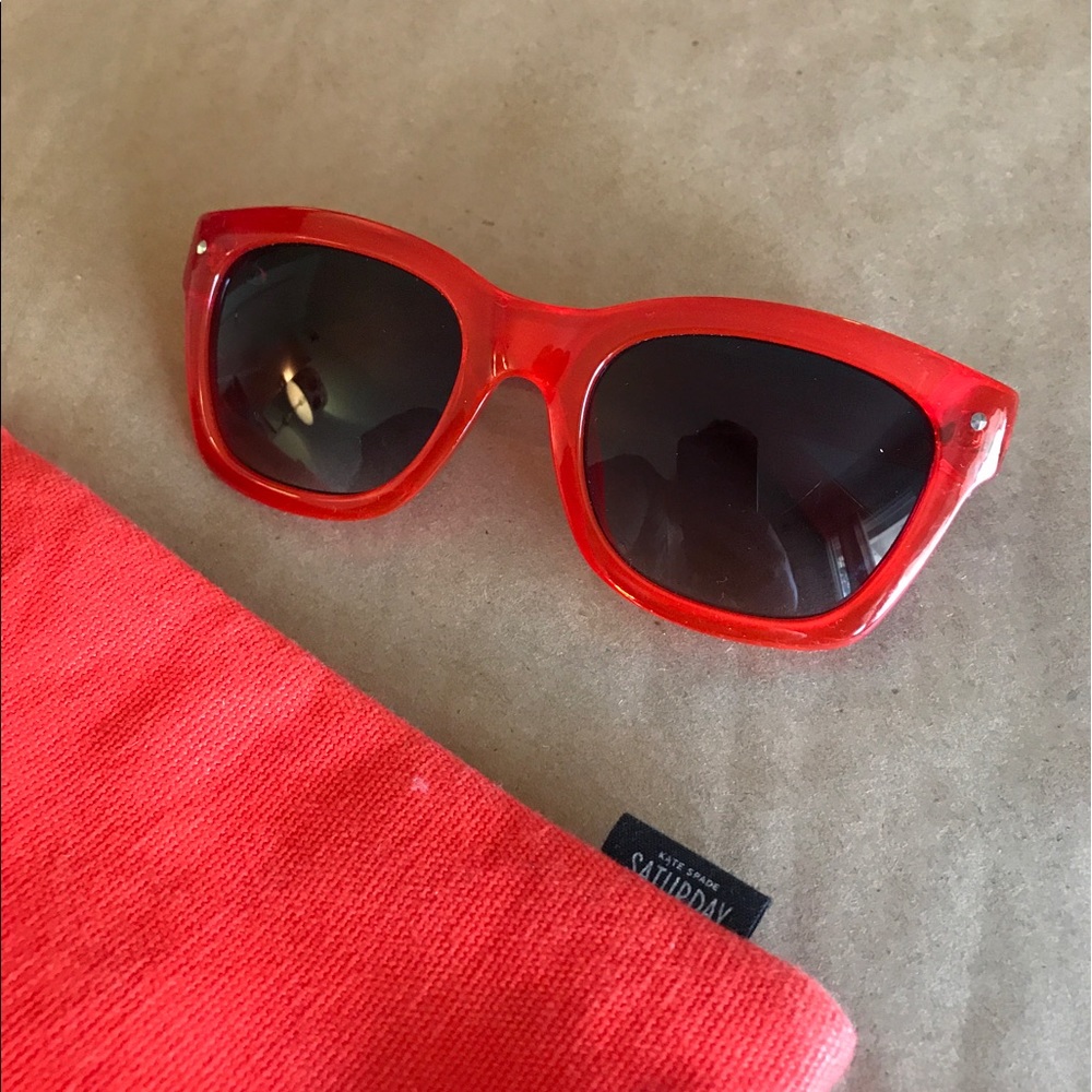 Kate Spade red acetate sunglasses