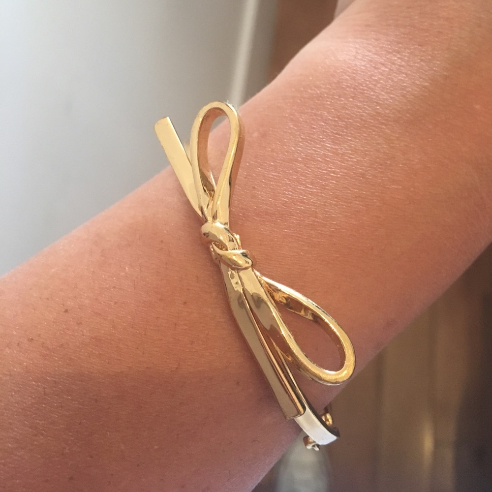 Kate spade bow tie bangle gold