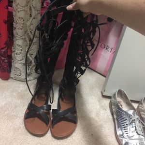 NWOT tall gladiator sandals!