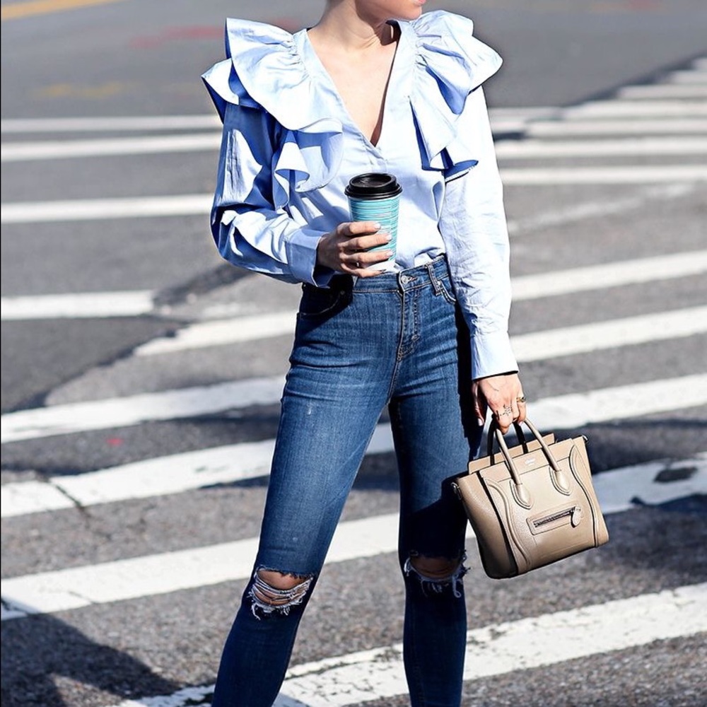 H&M Unique Ruffled Blouse
