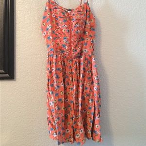 Floral zip up dress