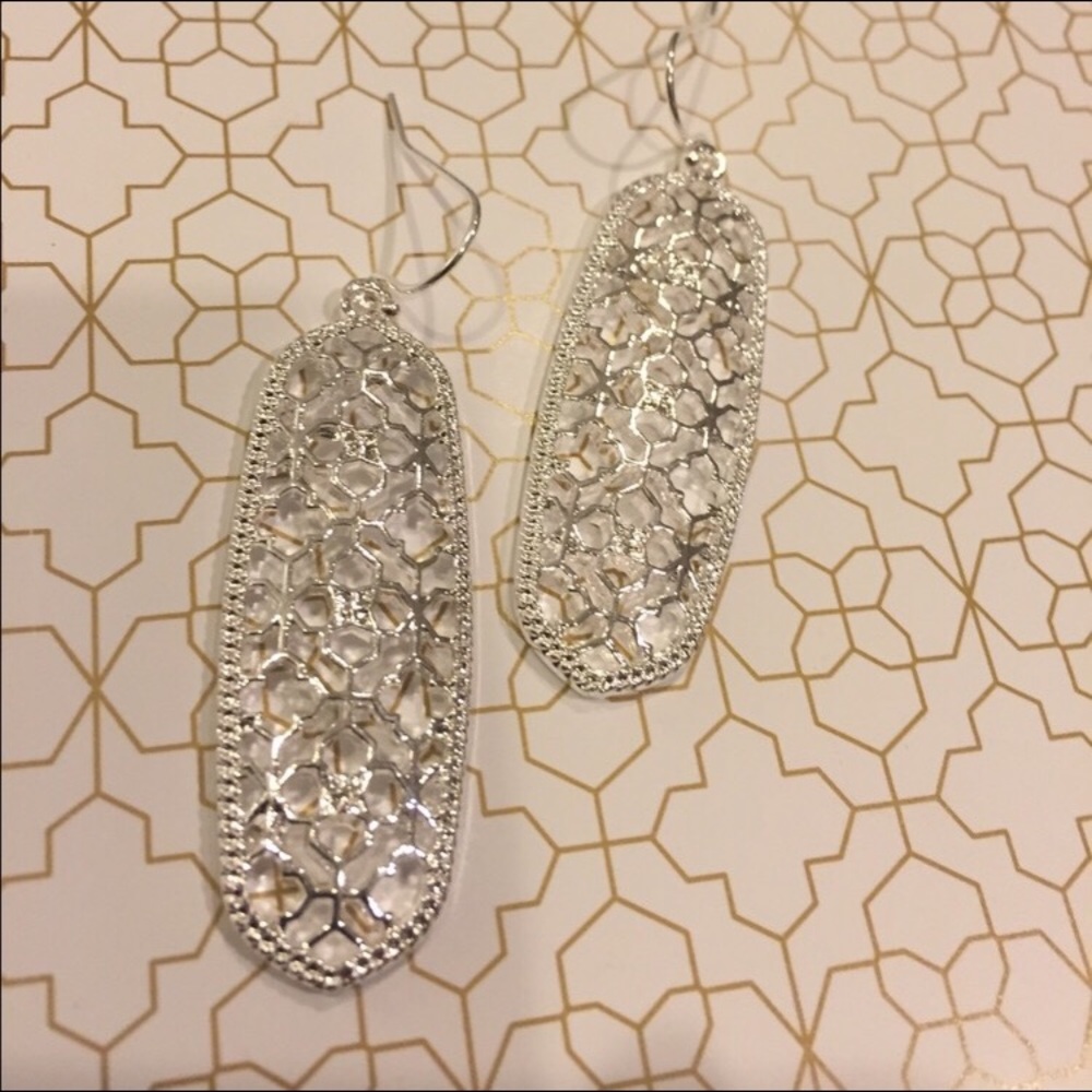 Silver geometric earrings