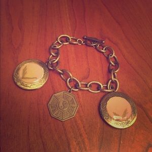 3 charm locket bracelet