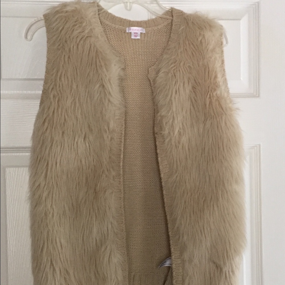 Faux fur vest