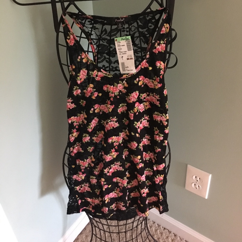 Brand New Papaya Floral Tank Top
