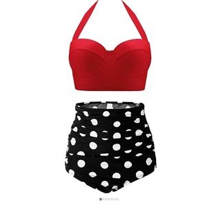 Women's two piece high waisted bikini