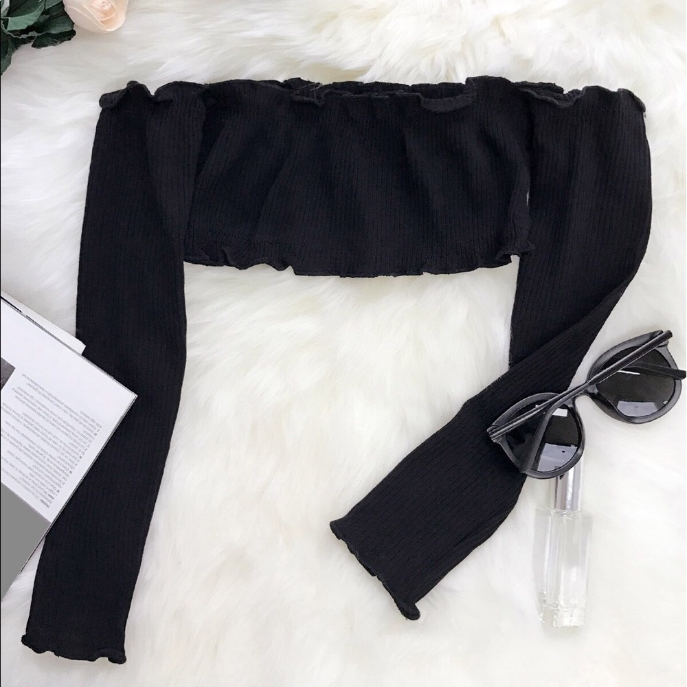 black major cropped shirt