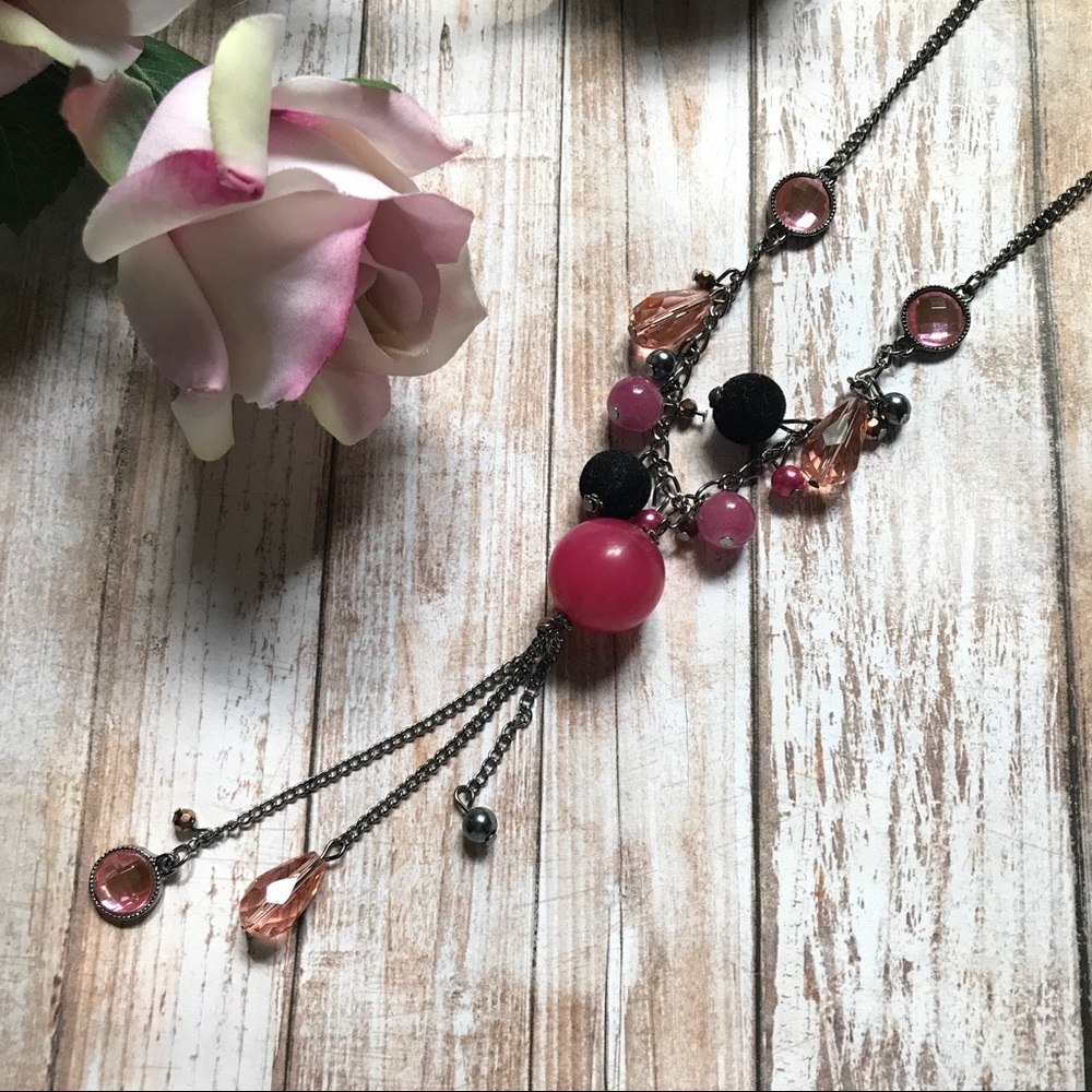 Picturesque In Pink Statement Necklace