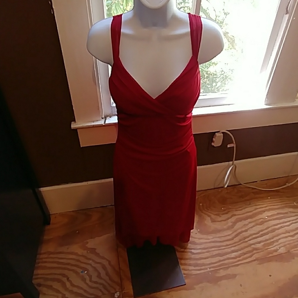 Dark red dress