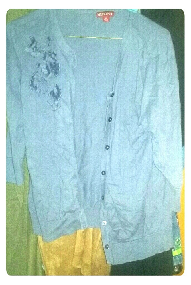 Cardigan with floral detail