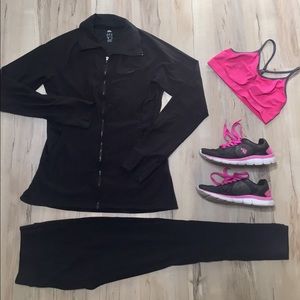 Adidas climalite black zip up jacket