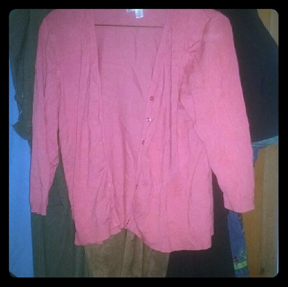 Coral cardigan