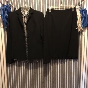 Ann Taylor black skirt suit