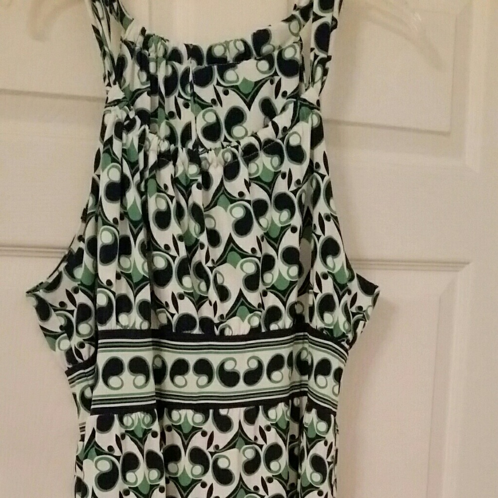 Pull over sundress size XL green/black