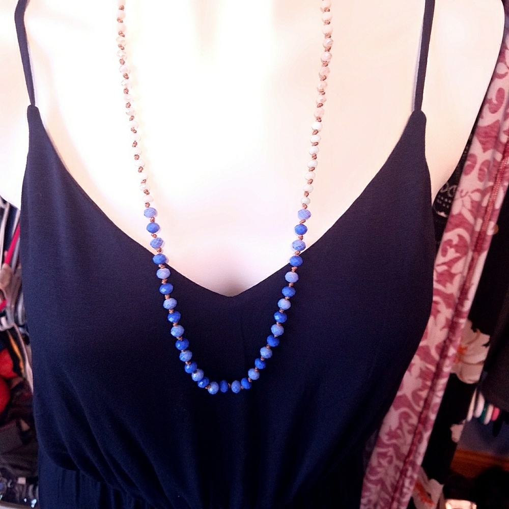 Loft Blue Beaded Necklace