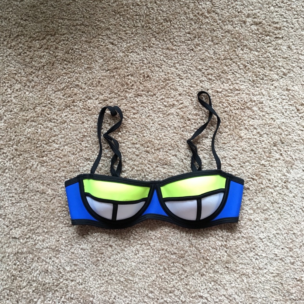 Triangl Poppy Swim Top in Blue Crush