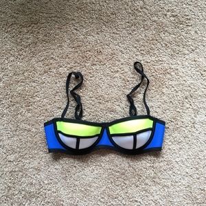 Triangl Poppy Swim Top in Blue Crush