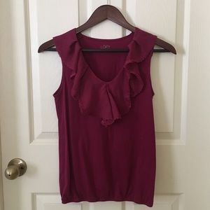 Ann Taylor LOFT sleeveless cotton blouse