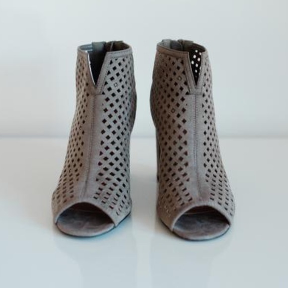 Taupe Laser Cut Bootie - Picture 5 of 6