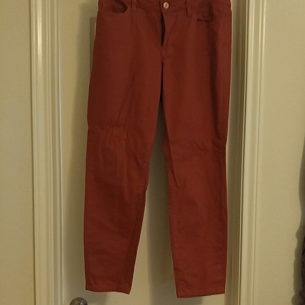 Loft dark rust color modern skinny ankle jean