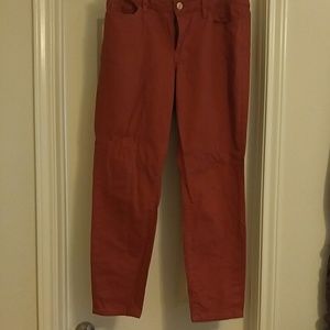 Loft dark rust color modern skinny ankle jean