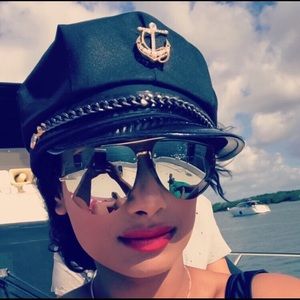 Military Sailor Captain Hat with Chain & Anchor