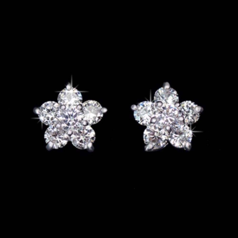 Five petal flower  earrings