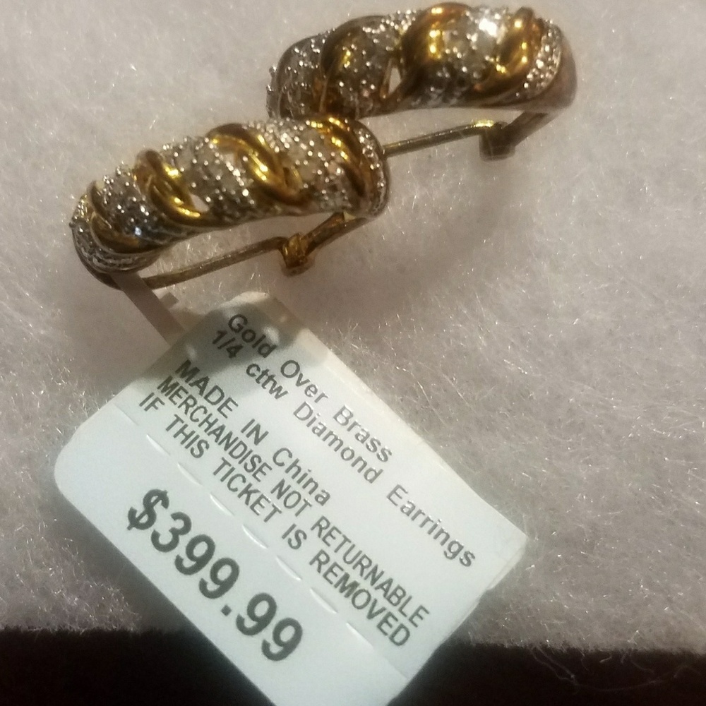 10k Gold Diamond Earrings